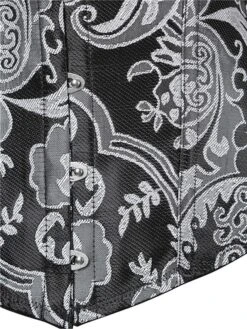 Women's Body Shaper Flower Fashion Corsets Gothic Party Halloween Going Out Polyester Breathable Straps Sleeveless Backless Summer Spring Silver Blue -Deals The Sexy Bra Store icoapu1693295684479