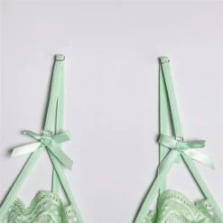 Women‘s Christmas Lingeries Gift Lace Bras Fixed Straps Sheer Bras Triangle Cup V Neck Breathable Lace Hook & Eye Date Casual Daily Xmas Sexy 1 Set White Black / Bra & Panty Set -Deals The Sexy Bra Store icvaya1639398806358