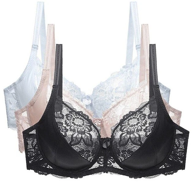 Female Luxury Lace Plus Size Gathered Bra Solid Color Push Up Fashion Sexy Thin Breathable Bra 11 Female Luxury Lace Plus Size Gathered Bra Solid Color Push Up Fashion Sexy Thin Breathable Bra - Image 11