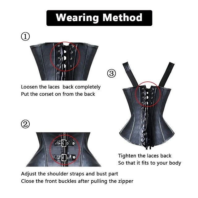 Women's Plus Size Corsets HalloweenCountry Bavarian Overbust Corset Classic Tummy Control Push Up Solid Color Buckle Zipper Nylon Polyester / Cotton Christmas Wedding Party Birthday Party 6 Women's Plus Size Corsets HalloweenCountry Bavarian Overbust Corset Classic Tummy Control Push Up Solid Color Buckle Zipper Nylon Polyester / Cotton Christmas Wedding Party Birthday Party - Image 6