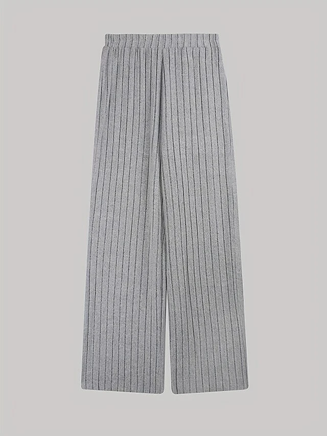 Women's Lounge Sets Ribbed Knit Hoodie And Pants Casual Comfort Home Daily Date Polyester Breathable Pullover Long Sleeve Hoodie Fall Winter Grey 4 Women's Lounge Sets Ribbed Knit Hoodie And Pants Casual Comfort Home Daily Date Polyester Breathable Pullover Long Sleeve Hoodie Fall Winter Grey - Image 4