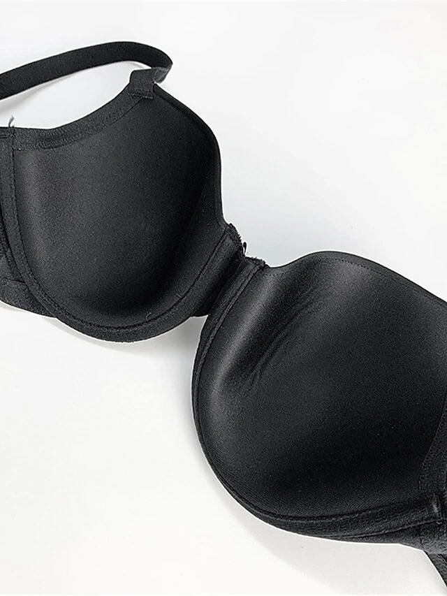 Women's Plus Size Bra Pure Color Undergarments Home Bed Cotton Breathable Straps Sleeveless Backless Summer Spring Black Beige 2 Women's Plus Size Bra Pure Color Undergarments Home Bed Cotton Breathable Straps Sleeveless Backless Summer Spring Black Beige - Image 2