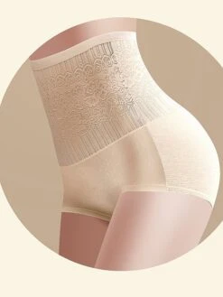 Women's Panties Waist Trainer Pure Color Undergarments Comfort Home Daily Bed Polyester Breathable Elastic Waist Summer Spring Lotus Pink Black -Deals The Sexy Bra Store iezrzx1697074765396