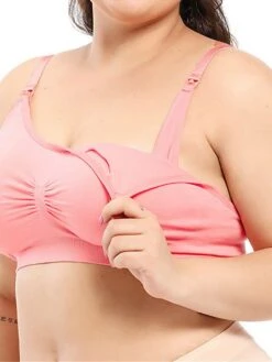 Women's Plus Size Nursing Bra Solid Home Bed Nylon Breathable Straps Sleeveless Backless Summer Spring Bean Paste Purple Black