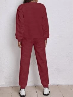 Women's Plus Size Loungewear Sets Pure Color Fashion Casual Comfort Home Street Daily Polyester Breathable Crew Neck Long Sleeve Hoodie Pant Fall Winter Black White -Deals The Sexy Bra Store ijlgud1694605414465