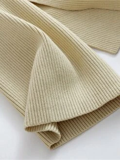 Women's Pajamas Sets Pure Color Fashion Casual Soft Home Daily Bed Knit Breathable Crew Neck Long Sleeve Pant Fall Winter Black Blue -Deals The Sexy Bra Store imcyfy1697793745170