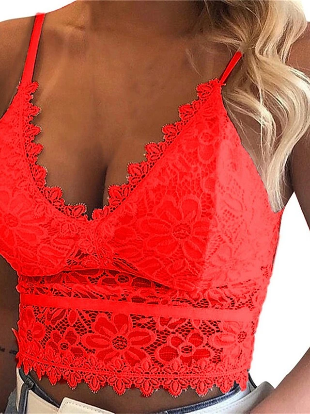 Women's Sexy Lingerie Pure Color Fashion Simple Soft Home Daily Vacation Lace Breathable Straps Sleeveless Strap Top Backless Summer Spring Black White 2 Women's Sexy Lingerie Pure Color Fashion Simple Soft Home Daily Vacation Lace Breathable Straps Sleeveless Strap Top Backless Summer Spring Black White - Image 2