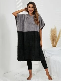 Women's Robes Gown Pure Color Comfort Home Polyester Comfort Short Sleeve Pullover Pocket Hoodie Summer Red Blue -Deals The Sexy Bra Store isqghx1690446017656