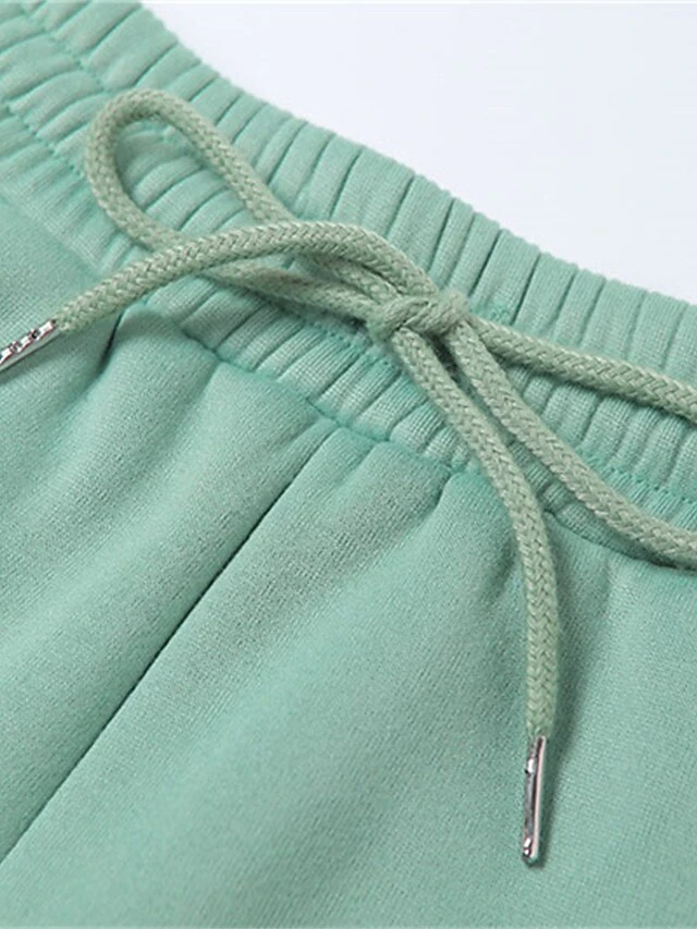 Women's Lounge Sets 2 Pcs Sweatshirt And Shorts Pure Color Fashion Casual Comfort Street Daily Date Polyester Warm Crew Neck Long Sleeve Shorts Fall Winter Black Pink 13 Women's Lounge Sets 2 Pcs Sweatshirt And Shorts Pure Color Fashion Casual Comfort Street Daily Date Polyester Warm Crew Neck Long Sleeve Shorts Fall Winter Black Pink - Image 13