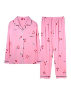Women's Loungewear Sets 2 Pieces Letter Tie Dye Fashion Casual Comfort Street Daily Date Polyester Breathable Lapel Long Sleeve Pant Pocket Summer Fall Light Pink Lotus Pink -Deals The Sexy Bra Store ivhkvw1691046336120