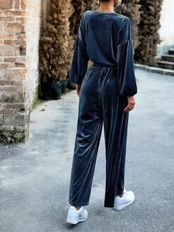 Women's Loungewear Sets Pure Color Fashion Comfort Soft Street Daily Date Polyester Breathable Crew Neck Long Sleeve Pullover Pant Fall Winter Black Pink -Deals The Sexy Bra Store ivqijd1691566073632