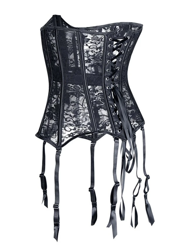 Corset Women's Corsets Corset Tops Party & Evening Valentine's Day Club Black Sexy Breathable Underbust Corset Hook & Eye Lace Up Lace Backless Tummy Control Lace Flower All Seasons 4 Corset Women's Corsets Corset Tops Party & Evening Valentine's Day Club Black Sexy Breathable Underbust Corset Hook & Eye Lace Up Lace Backless Tummy Control Lace Flower All Seasons - Image 4