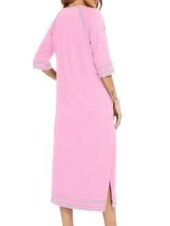 Women's Pajamas Robes Gown Bathrobes Pjs Stripe Simple Comfort Home Daily Cotton Crew Neck Half Sleeve Pocket Winter Fall Blue Pink 39 Women's Pajamas Robes Gown Bathrobes Pjs Stripe Simple Comfort Home Daily Cotton Crew Neck Half Sleeve Pocket Winter Fall Blue Pink -Deals The Sexy Bra Store iyiskh1661336279520