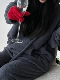 Women's Loungewear Sets Pure Color Fashion Comfort Soft Street Daily Date Polyester Warm Breathable Hoodie Long Sleeve Pant Elastic Waist Fall Winter Pink Brown -Deals The Sexy Bra Store iynrsw1692348342060