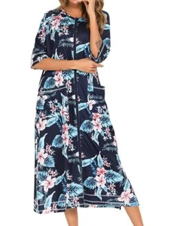 Women's Pajamas Robes Gown Bathrobes Pjs Leopard Flower Simple Comfort Home Daily Cotton Crew Neck Half Sleeve Pocket Winter Fall Blue Pink 20 Women's Pajamas Robes Gown Bathrobes Pjs Leopard Flower Simple Comfort Home Daily Cotton Crew Neck Half Sleeve Pocket Winter Fall Blue Pink -Deals The Sexy Bra Store iypxkd1661336268845