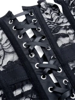 Corset Women's Corsets Corset Tops Party & Evening Valentine's Day Club Black Sexy Breathable Underbust Corset Hook & Eye Lace Up Lace Backless Tummy Control Lace Flower All Seasons 18 Corset Women's Corsets Corset Tops Party & Evening Valentine's Day Club Black Sexy Breathable Underbust Corset Hook & Eye Lace Up Lace Backless Tummy Control Lace Flower All Seasons -Deals The Sexy Bra Store jbotdq1656412952196