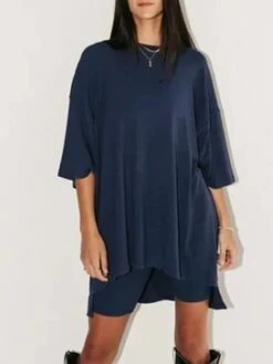 Women's Plus Size Loungewear Sets 2 Pieces Pure Color Fashion Casual Comfort Street Daily Date Polyester Breathable Crew Neck Long Sleeve Shorts Summer Fall Black Red -Deals The Sexy Bra Store jcaofl1691566045353