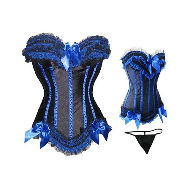 Women's Plus Size Corsets Halloween Country Bavarian Overbust Corset Corset Dresses Classic Retro Tummy Control Lace Stripe Waves Lace Up Nylon Polyester / Cotton Christmas Wedding Party / Bow 15 Women's Plus Size Corsets Halloween Country Bavarian Overbust Corset Corset Dresses Classic Retro Tummy Control Lace Stripe Waves Lace Up Nylon Polyester / Cotton Christmas Wedding Party / Bow - Image 15