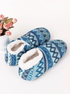 Women's Fluffy Slipper Socks Stripe Color Combo Casual Comfort Soft Home Daily Acrylic Warm Fall Winter Black Gray Pink Green -Deals The Sexy Bra Store jcwuav1695369149480