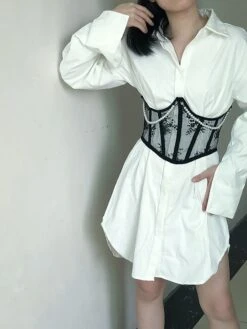 Corset Women's Corset Tops Sexy Underbust Corset Retro Embroidery Lace Lace Flower Buckle Lace Up Polyester Prom Birthday Party Party & Evening Spring & Summer Fall & Winter All Seasons White Black 31 Corset Women's Corset Tops Sexy Underbust Corset Retro Embroidery Lace Lace Flower Buckle Lace Up Polyester Prom Birthday Party Party & Evening Spring & Summer Fall & Winter All Seasons White Black -Deals The Sexy Bra Store jdxgua1637158120473