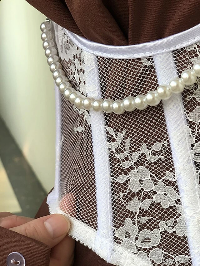 Corset Women's Corset Tops Sexy Underbust Corset Retro Embroidery Lace Lace Flower Buckle Lace Up Polyester Prom Birthday Party Party & Evening Spring & Summer Fall & Winter All Seasons White Black 17 Corset Women's Corset Tops Sexy Underbust Corset Retro Embroidery Lace Lace Flower Buckle Lace Up Polyester Prom Birthday Party Party & Evening Spring & Summer Fall & Winter All Seasons White Black - Image 17