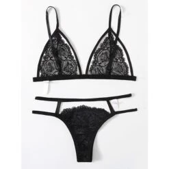 Women'S Sexy Lace Three-Point Cat-Ear Bikini Seduction Set -Deals The Sexy Bra Store jjvoof1695203202826