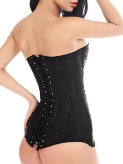 Women's Body Shaper Flower Fashion Corsets Comfort Party Halloween Street Cotton Breathable Bandeau Sleeveless Backless Summer Spring Black White -Deals The Sexy Bra Store jmtymx1693295684637