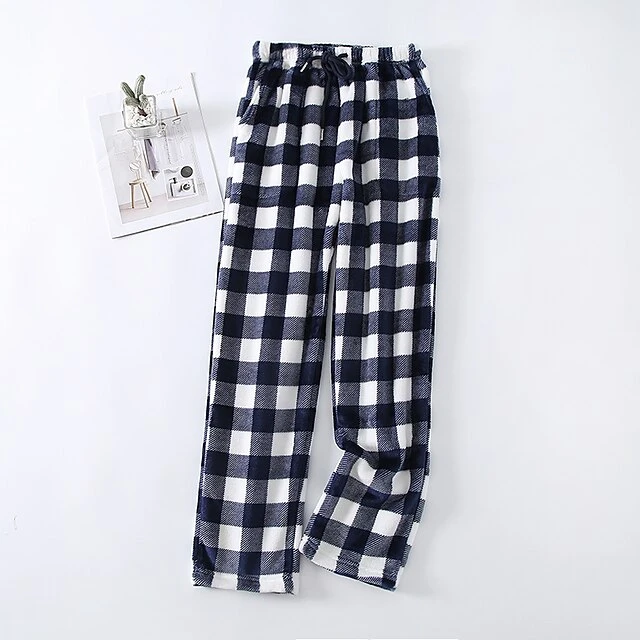Women's Christmas Pajamas Winter Pants Nighty Pjs Grid / Plaid Fashion Simple Comfort Party Xmas Home Bed Flannel Warm Breathable Long Pant Elastic Waist Winter Fall Blue Pink / Sweet / Gift / Print 17 Women's Christmas Pajamas Winter Pants Nighty Pjs Grid / Plaid Fashion Simple Comfort Party Xmas Home Bed Flannel Warm Breathable Long Pant Elastic Waist Winter Fall Blue Pink / Sweet / Gift / Print - Image 17