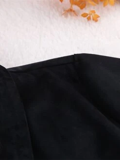 Women's Pajamas Bathrobe Robes Gown Pure Color Simple Casual Comfort Home Daily Bed Polyester Breathable V Wire Long Sleeve Feather Spring Summer Black -Deals The Sexy Bra Store joixax1673431400816