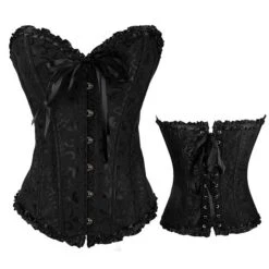 Corset Women's Corsets Trachtenmieder Christmas Halloween Wedding Party Birthday Party Plus Size Black White Wine Country Bavarian Overbust Corset Hook & Eye Lace Up Tummy Control Push Up Jacquard -Deals The Sexy Bra Store jpuwly1603365145447