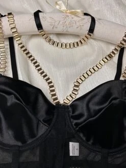 Women's Xmas Sexy Lingerie Sets Pure Color Lovers Hot Christmas Satin Breathable Straps Sleeveless Backless Summer Spring Black Red -Deals The Sexy Bra Store jswlip1695712983860