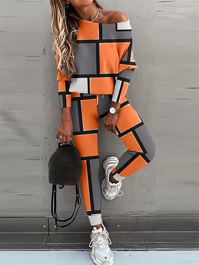 Women's Pajamas Sets Grid / Plaid Fashion Casual Comfort Home Daily Bed Polyester Breathable Crew Neck Long Sleeve Pullover Pant Fall Winter Pink Blue 6 Women's Pajamas Sets Grid / Plaid Fashion Casual Comfort Home Daily Bed Polyester Breathable Crew Neck Long Sleeve Pullover Pant Fall Winter Pink Blue - Image 6