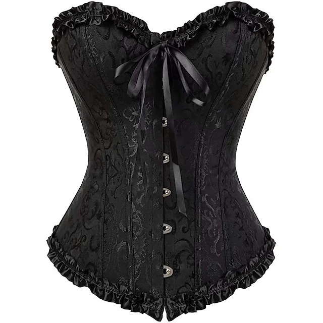 Corset Women's Plus Size Corsets Corsets Country Sexy Lady Sweetheart Tummy Control Push Up Jacquard Jacquard Abstract Flower Hook & Eye Lace Up Nylon Polyester / Cotton Christmas Wedding Special 1 Corset Women's Plus Size Corsets Corsets Country Sexy Lady Sweetheart Tummy Control Push Up Jacquard Jacquard Abstract Flower Hook & Eye Lace Up Nylon Polyester / Cotton Christmas Wedding Special