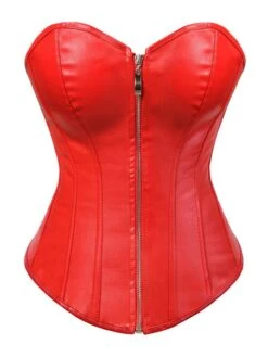 Women's Balck And Red Corsets Shapewear Pure Color Corsets Party Christmas Going Out Polyester Breathable Bandeau Sleeveless Backless Summer Spring Black Red -Deals The Sexy Bra Store jzisuo1697170334719