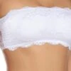 Women's Lace Bras Padded Bras Tube Bra Strapless Bras Full Coverage Scoop Neck Breathable Invisible Lace Pure Color Pull-On Closure Date Party & Evening Casual Daily Polyester 1PC White Black / 1 PC