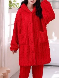 Women's Pajamas Sets Pure Color Warm Fashion Plush Home Daily Bed Coral Fleece Coral Velvet Warm Breathable Hoodie Long Sleeve Cardigan Pant Button Pocket Fall Winter Yellow Pink 16 Women's Pajamas Sets Pure Color Warm Fashion Plush Home Daily Bed Coral Fleece Coral Velvet Warm Breathable Hoodie Long Sleeve Cardigan Pant Button Pocket Fall Winter Yellow Pink -Deals The Sexy Bra Store kbhjsq1694164393237