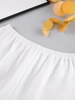 Women's Pajamas Pajama Top And Pant Sets Pure Color Simple Casual Soft Home Daily Bed Cotton Breathable Lapel Long Sleeve Shirt Shorts Button Fall Spring Black White -Deals The Sexy Bra Store kczcmd1673429698452