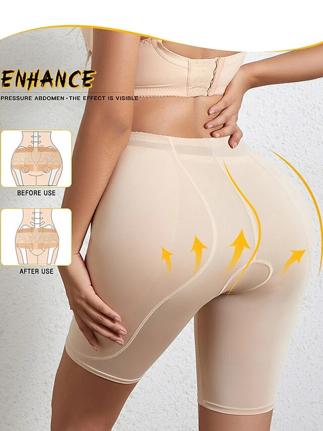 Women's Shapewear With Hip Pads Pure Color Sport Casual Comfort Home Daily Gyms Nylon Breathable Summer Spring Black Beige 5 Women's Shapewear With Hip Pads Pure Color Sport Casual Comfort Home Daily Gyms Nylon Breathable Summer Spring Black Beige - Image 5