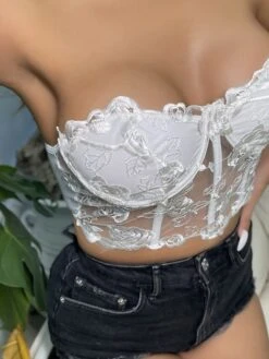 Corset Women's Corset Tops Prom Party & Evening Club Black White Red Sexy Underbust Corset Buckle Tummy Control Lace Summer Spring -Deals The Sexy Bra Store keekga1647853848454