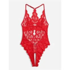 Women's Sexy Bodies Teddies & Bodysuits Pure Color Lovers Hot Home Bed Valentine's Day Spandex Breathable Plunging Neck Sleeveless Backless Summer Spring Black White -Deals The Sexy Bra Store kesbny1686213281680