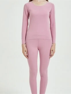 Women's Delong Thermal Underwear Pure Color Simple Casual Comfort Home Daily Going Out Polyester Warm Crew Neck Long Sleeve Pant Fall Winter Black Pink 33 Women's Delong Thermal Underwear Pure Color Simple Casual Comfort Home Daily Going Out Polyester Warm Crew Neck Long Sleeve Pant Fall Winter Black Pink -Deals The Sexy Bra Store kezgts1697161984351