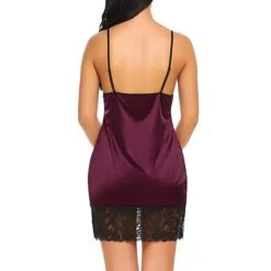 Women's Pajamas Nightgown Chemises & Negligees 1 Pc Patchwork Jacquard Satin Casual Soft Home Party Daily Nylon Deep V Backless Mesh Spring Summer Black Purple / Buckle / Lace / Strap / Buckle / Lace 7 Women's Pajamas Nightgown Chemises & Negligees 1 Pc Patchwork Jacquard Satin Casual Soft Home Party Daily Nylon Deep V Backless Mesh Spring Summer Black Purple / Buckle / Lace / Strap / Buckle / Lace -Deals The Sexy Bra Store kfbrcr1577414903445