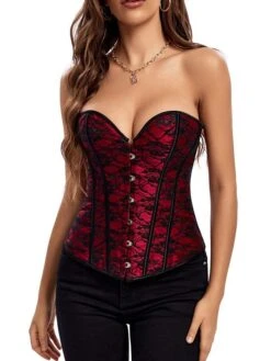 Corset Women's Corsets Trachtenmieder Halloween Club Oktoberfest Costume Red Country Bavarian Breathable Buckle Lace Up Backless Tummy Control Lace Summer Spring -Deals The Sexy Bra Store kjgugr1656410673823