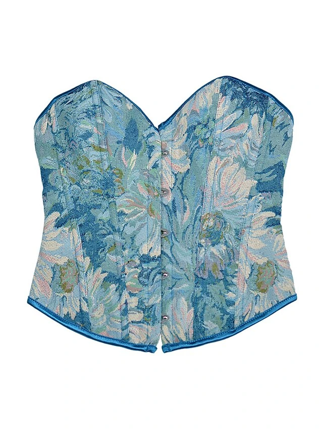 Women's Shapewear Waist Trainer Body Shaper Flower Fashion Retro Hot Party Halloween Masquerade Polyester Breathable Bandeau Sleeveless Adjustable Summer Spring Sunflower Black 17 Women's Shapewear Waist Trainer Body Shaper Flower Fashion Retro Hot Party Halloween Masquerade Polyester Breathable Bandeau Sleeveless Adjustable Summer Spring Sunflower Black - Image 17