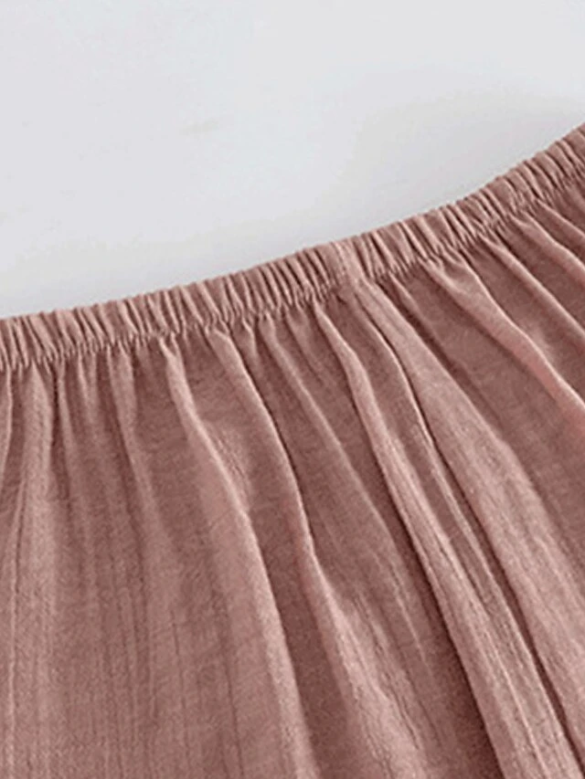 Women's 2 Piece Loungewear Sets Plus Size Pajama Pure Color Breathable Crew Neck Short Sleeve T-Shirt And Wide Leg Pants Fashion Casual Comfort Street Daily Date Summer Spring Lotus Pink Pink 4XL 5 Women's 2 Piece Loungewear Sets Plus Size Pajama Pure Color Breathable Crew Neck Short Sleeve T-Shirt And Wide Leg Pants Fashion Casual Comfort Street Daily Date Summer Spring Lotus Pink Pink 4XL - Image 5