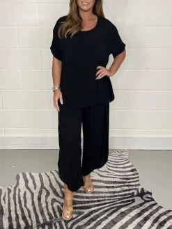 Women's Loungewear Sets Pure Color Basic Casual Comfort Home Daily Vacation Rayon Breathable Crew Neck Half Sleeve Shirt Pant Summer Spring Black Light Green 21 Women's Loungewear Sets Pure Color Basic Casual Comfort Home Daily Vacation Rayon Breathable Crew Neck Half Sleeve Shirt Pant Summer Spring Black Light Green -Deals The Sexy Bra Store kljeev1683363465570