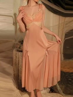 Women's Pajamas Nightgown Nightshirt Dress Pure Color Hot Comfort Sweet Home Daily Bed Satin Breathable Straps Sleeveless Backless Fall Winter Black Light Green -Deals The Sexy Bra Store klttsu1697161956030