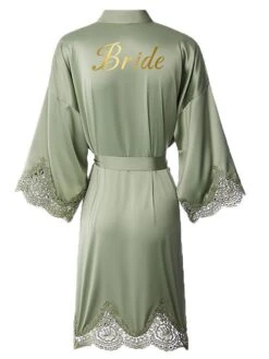 Women's Bathrobe Robes Gown Sleep Shirt Letter Fashion Casual Comfort Wedding Party Satin Breathable V Wire Fall Winter White Bride Sage Bridesmaid -Deals The Sexy Bra Store klyvum1692779765708