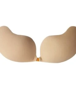Ladies Sexy Reusable Invisible Strapless Self Adhesive Push-up Bra Stick On Gel Backless Silicone Bras For Women, Mango Black+mango Nude, D -Deals The Sexy Bra Store kqfzkg1607929715454