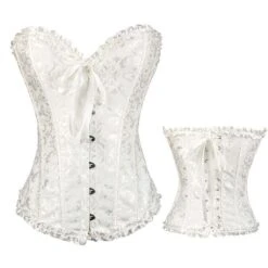 Corset Women's Plus Size Corsets Country Bavarian Overbust Corset Tummy Control Push Up Jacquard Abstract Flower Hook & Eye Lace Up Nylon Polyester / Cotton Christmas Halloween Wedding Party Birthday